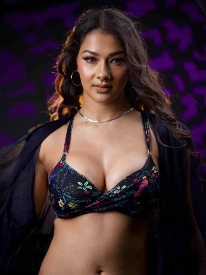 Namrita Malla, Raat Baaki Hai, Namrita Malla Instagram, Viral Video, Hotness Queen, Bhojpuri Item Queen, Social Media Sensation, Black Bralette Look, Trending