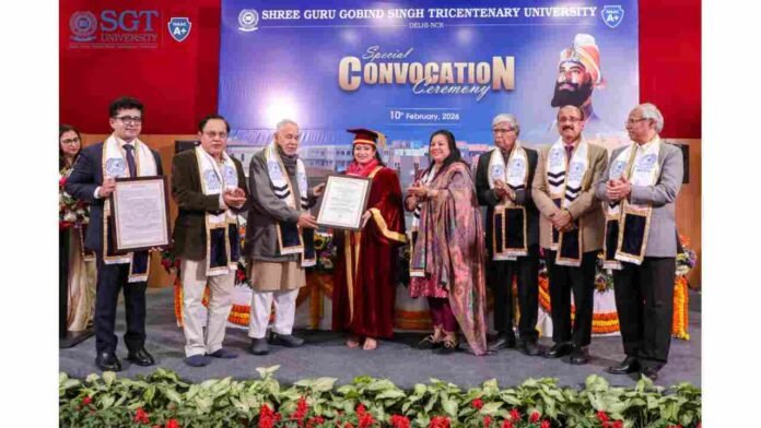 SGT University Convocation, Honorary Doctorate India, Aarti Singh Rao, Bimal Kumar Jain, Gurugram University News, Special Convocation 2026,SGT University