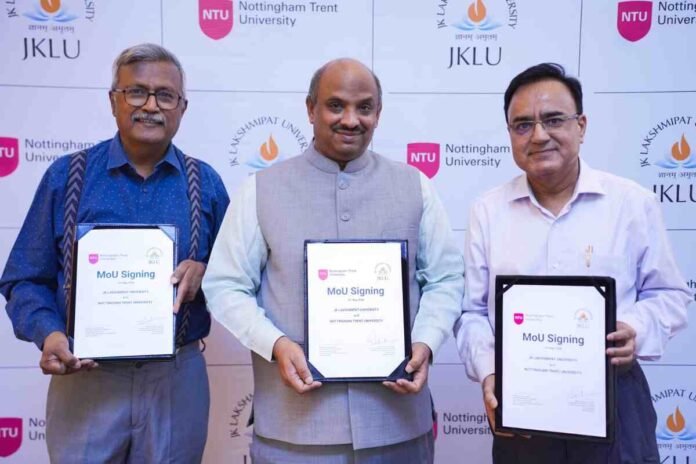 JKLU NTU partnership, Nottingham Trent University collaboration, global design education, JKLU design programme, international student exchange, design education India UK, product design courses, study abroad opportunities, JK Lakshmipat University, design career pathways