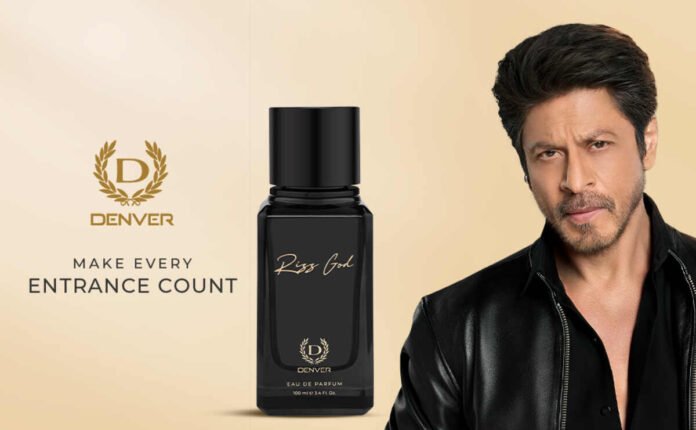 Denver Rizz God Eau de Parfum bottle from the Vibe Collection on a dark surface